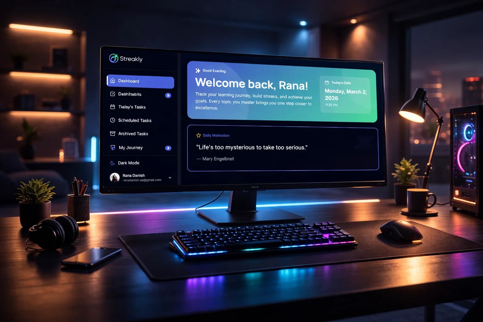 Screenshot of Streakly